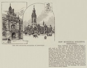 De nye kommunale bygninger i Sheffield af Frank Watkins